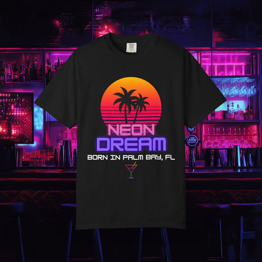 Neon Dream Born in Palm Bay Tee (Alt2)